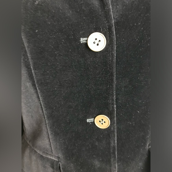 Vtg J.CREW Collection Italy Velvet Velour Jacket Mid Length Coat Rare Blazer - Picture 5 of 10